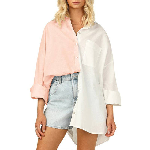 Paneled Single Breasted Dropped Shoulder  Shirt